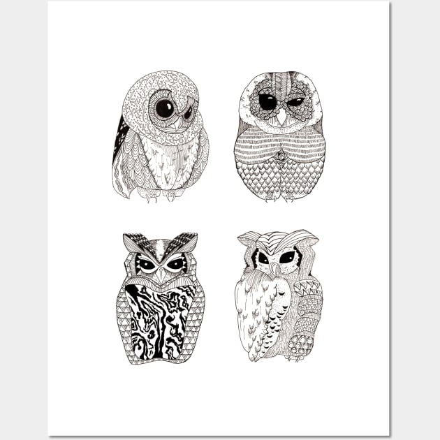 Owls Wall Art by lachapardeuse